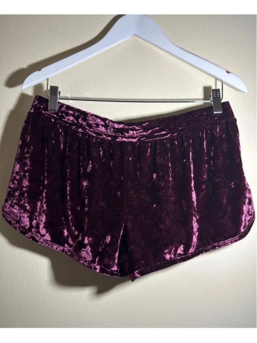 Victoria's Secret PINK Velvet Athletic Shorts Purple Size L